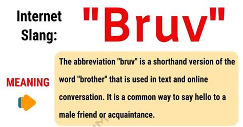 bruv meaning|More.